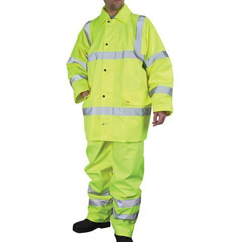 Yellow Hi Viz Waterproof Jacket & Trouser Set – Road and Civil